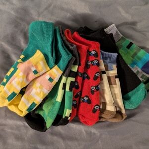 Minecraft/Gamer Bootie Sock Bundle